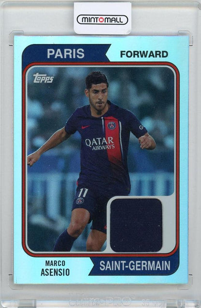 2023-24 Topps PARIS SAINT-GERMAIN Team Set featuring Marco Asensio and 1974 Topps relic card