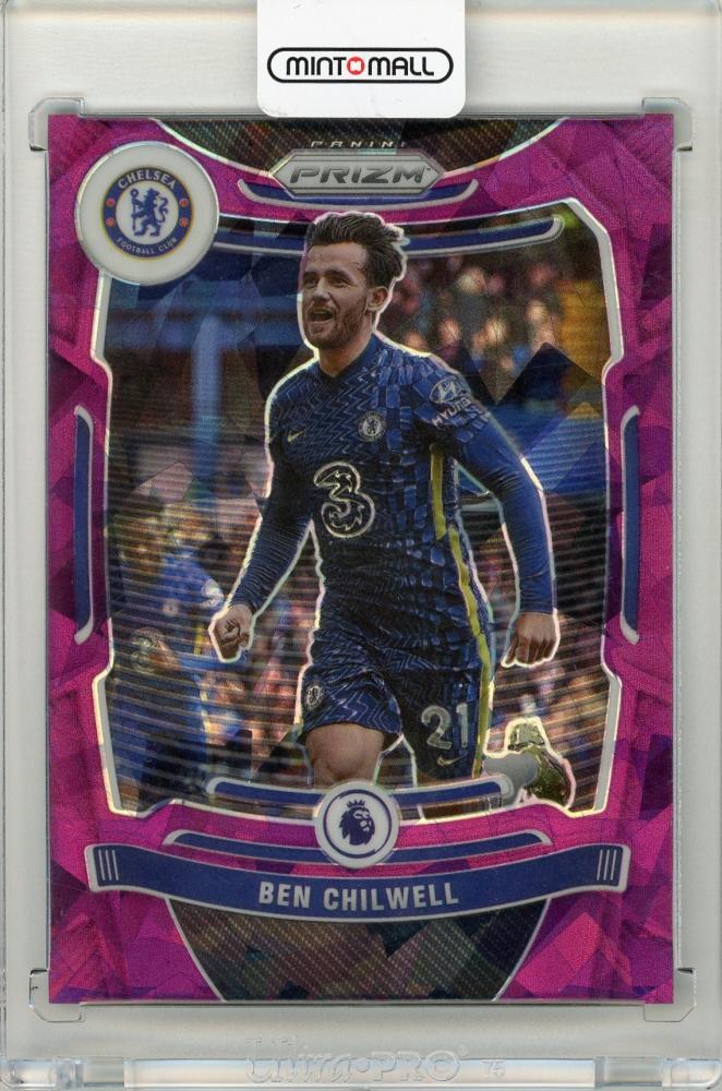 2021-22 Panini Prizm Premier League Ben Chilwell Purple Ice Prizms #04/49 Chelsea FC trading card