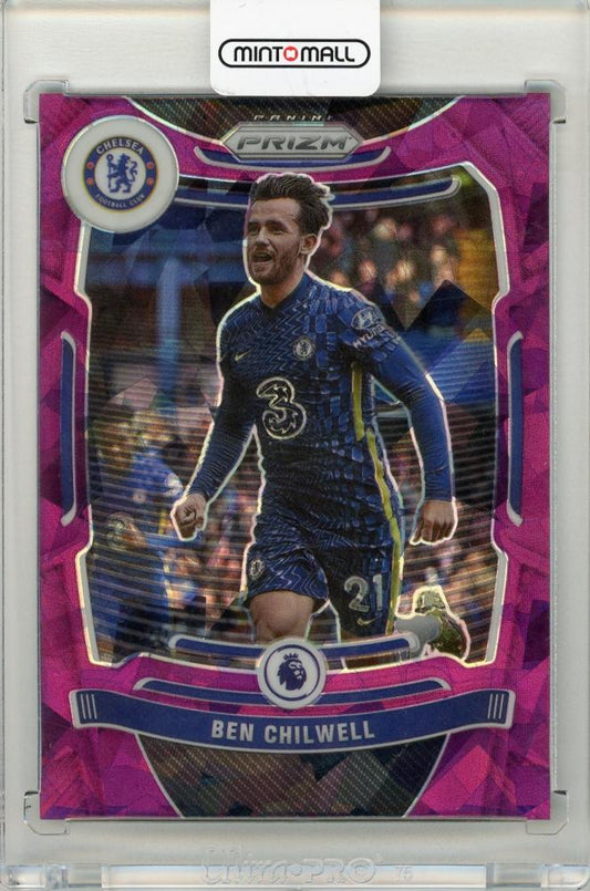 2021-22 Panini Prizm Premier League Ben Chilwell Purple Ice Prizms #04/49 Chelsea FC trading card