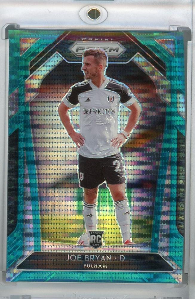 2020-21 Panini Prizm Premier League Breakaway Fulham Joe Bryan base teal parallel card number 16 out of 49