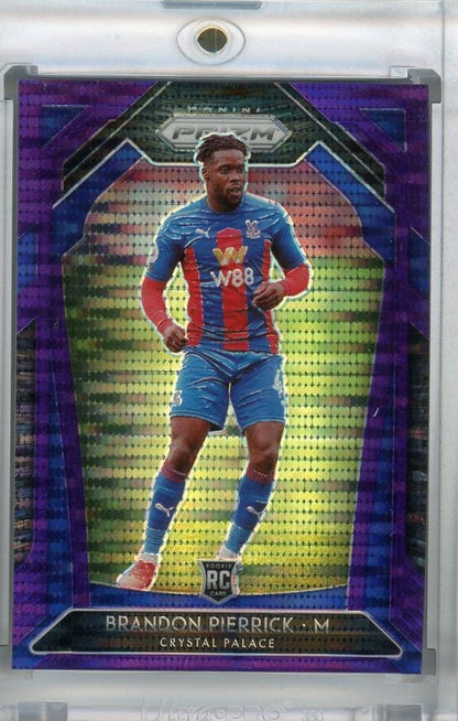 2020-21 Panini Prizm Premier League Breakaway Crystal Palace Brandon Pierrick Base Violet Parallel card 94 of 99