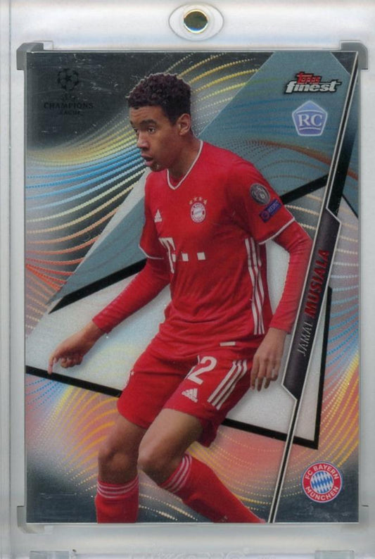 2020-21 Topps Finest UEFA Champions League Jamal Musiala FC Bayern Munchen base trading card