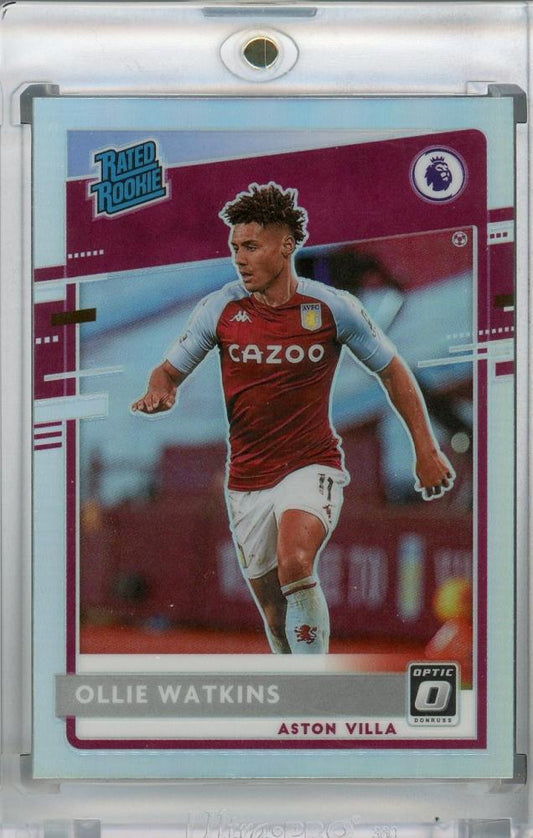 2020-21 Panini Chronicles Aston Villa Ollie Watkins Optic Rated Rookies Premier League Silver parallel trading card