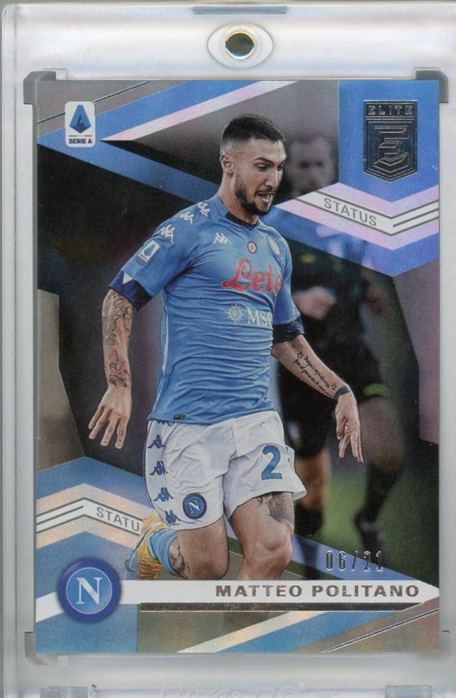 2020-21 Panini Chronicles SSC Napoli Matteo Politano Elite Serie A Status parallel trading card 06/21