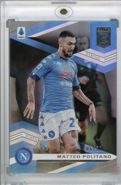 2020-21 Panini Chronicles SSC Napoli Matteo Politano Elite Serie A Status parallel trading card 06/21