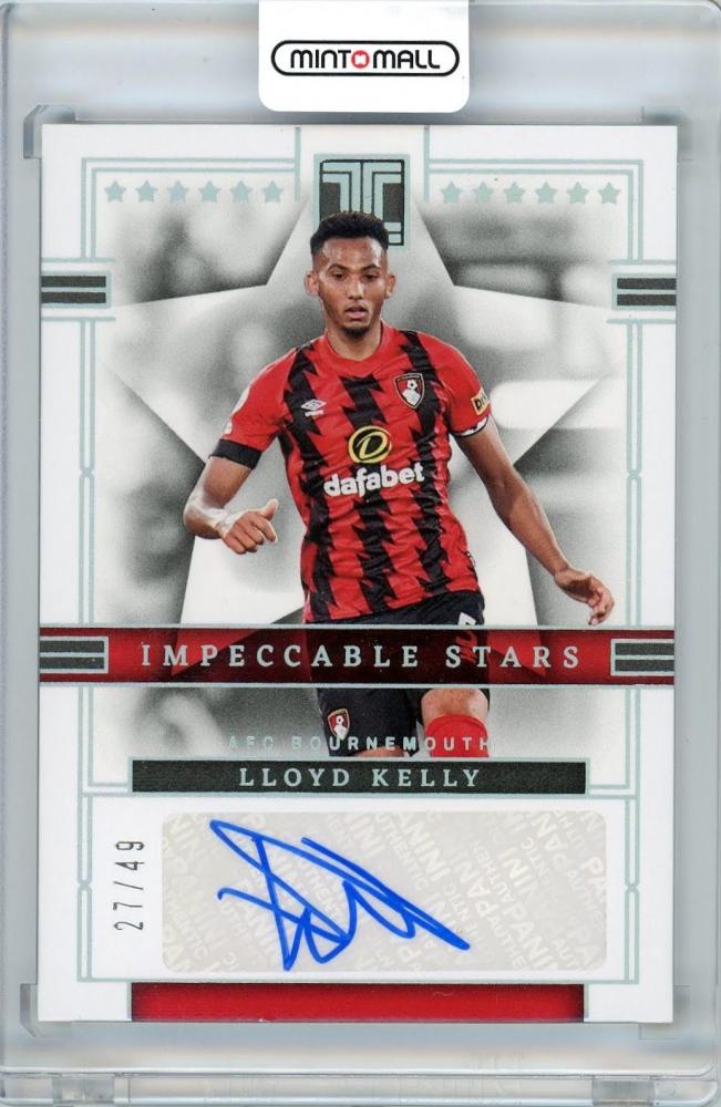 2022-23 PANINI Impeccable Premier League Lloyd Kelly Impeccable Stars Silver card 27 of 49 AFC Bournemouth