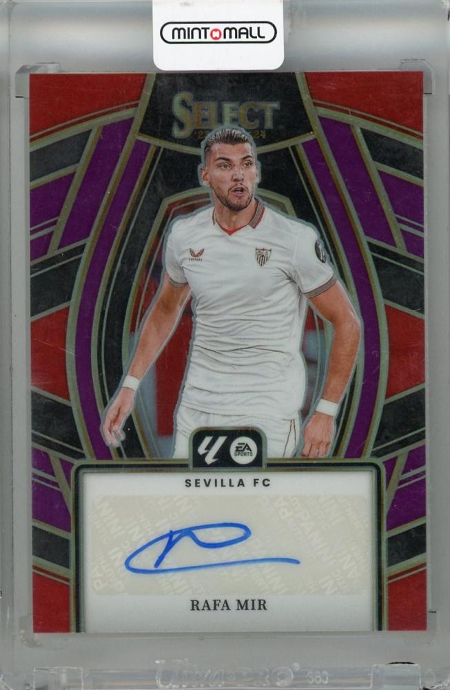 2023-24 Panini Select La Liga Rafa Mir Select Signatures Purple #4 Auto card numbered 49/49 with back dent