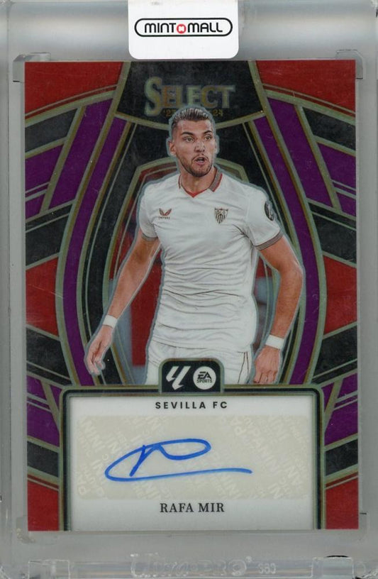 2023-24 Panini Select La Liga Rafa Mir Select Signatures Purple #4 Auto card numbered 49/49 with back dent