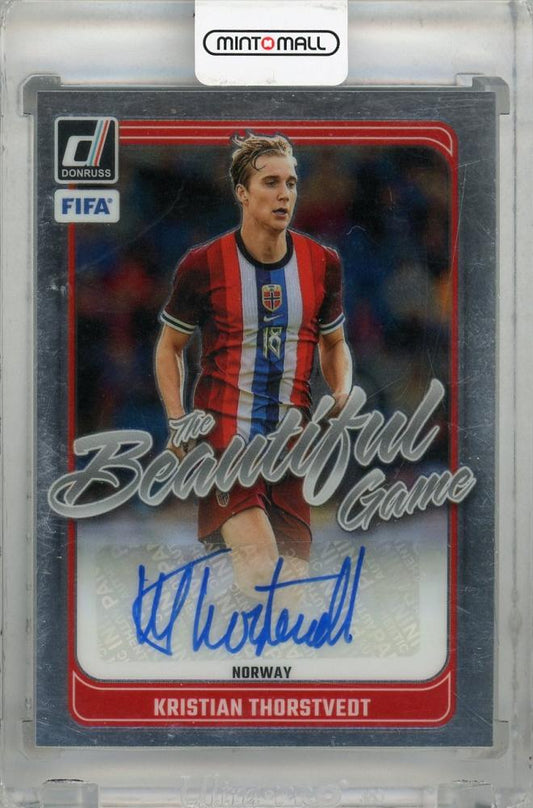 2024-25 Panini Donruss Kristian Thorstvedt Beautiful Game Autographs #20 Norway autograph card
