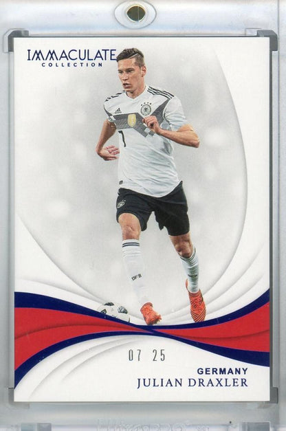 2018-19 Panini Immaculate Collection Germany Julian Draxler Base Sapphire card serial 07 of 25