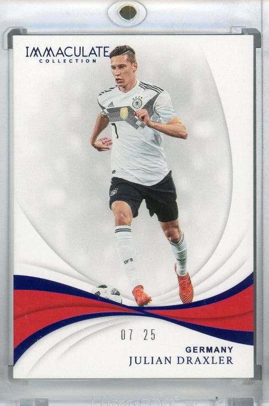 2018-19 Panini Immaculate Collection Germany Julian Draxler Base Sapphire card serial 07 of 25