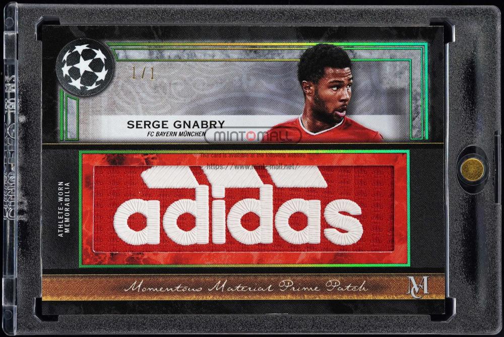 2020-21 Topps Museum Collection UEFA Champions League Serge Gnabry momentous patch relic card