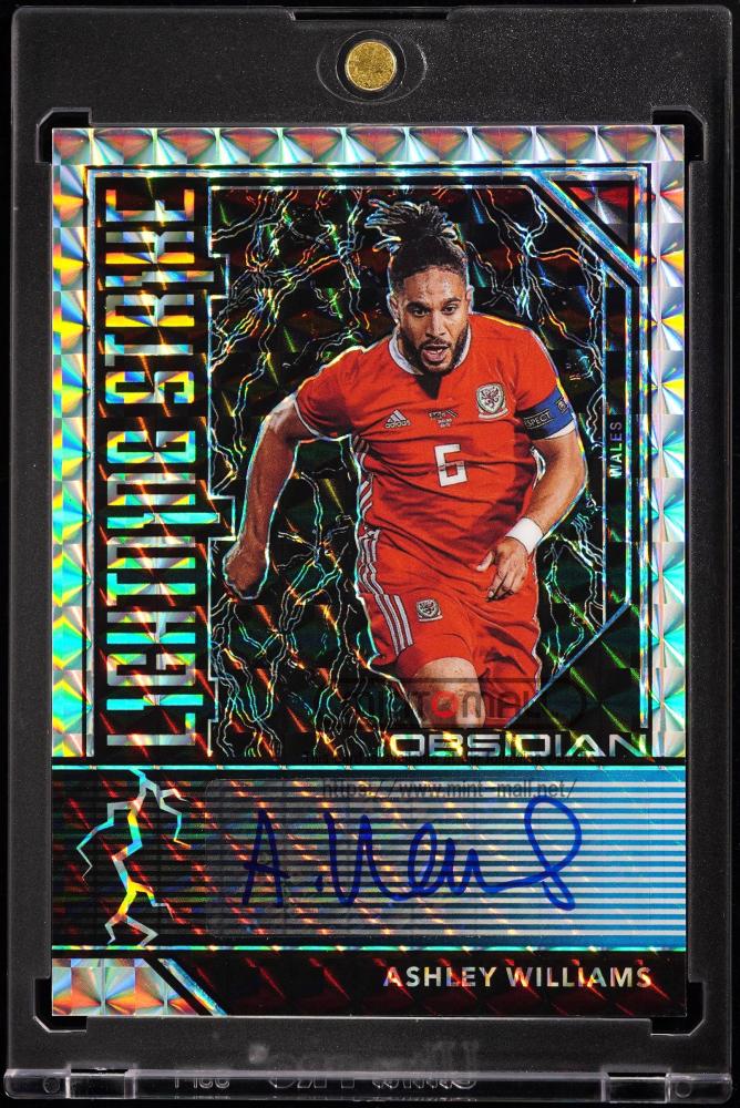 2019-20 Panini Obsidian LS-AW Ashley Williams Lightning Strike Autographs Electric Etch Blue card