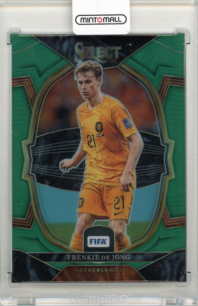 2022-23 Panini Select FIFA Frenkie de Jong Terrace Green serial number 2 of 5 Netherlands collectible card