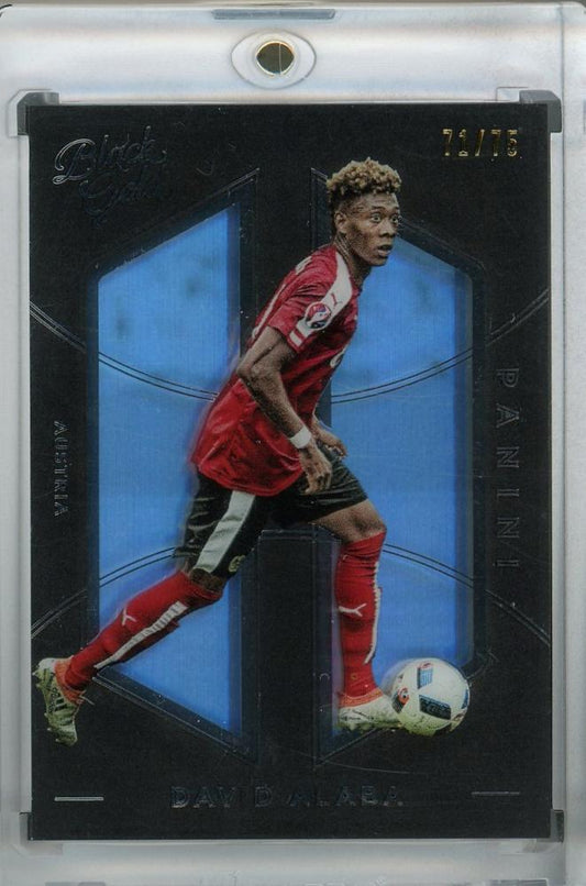 2016-17 Panini Black Gold Austria David Alaba Base Uncommon trading card serial number 71 out of 75