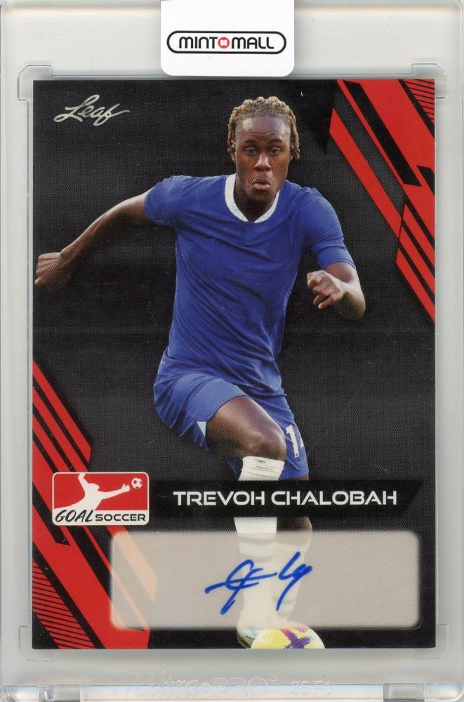 2023 Leaf Goal Soccer Trevoh Chalobah Autograph Card showing player signature and details