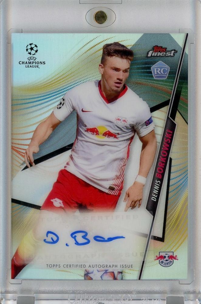2020-21 Topps Finest UEFA Champions League Dennis Borkowski autograph trading card #FADB