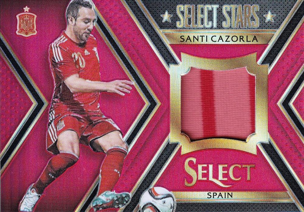 2015-16 Panini Select Spain Santi Cazorla Select Stars Memorabilia Red Parallel card number 39 of 49