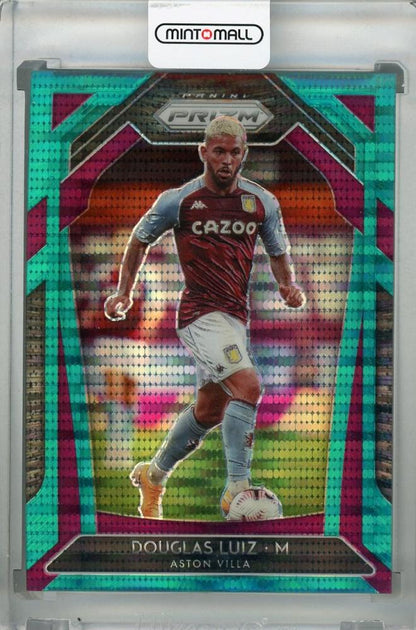 2020-21 Panini Prizm Premier League Douglas Luiz Aston Villa base teal parallel card number 37 of 49