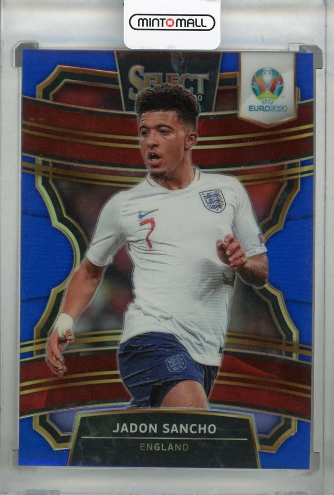 2020 Panini Select UEFA Euro Preview England Jadon Sancho blue parallel trading card serial 012 of 225