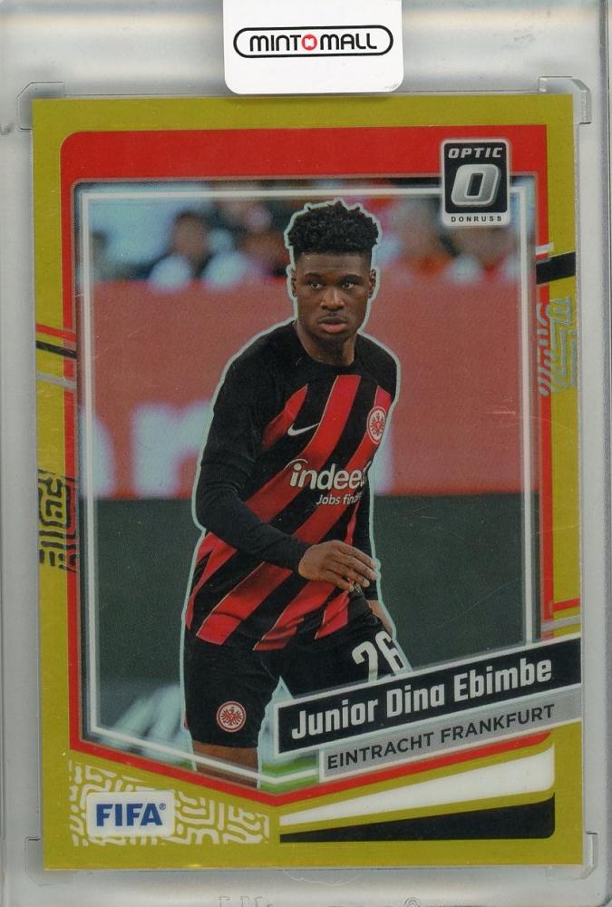2023-24 Donruss Soccer trading card of Junior Dina Ebimbe numbered 10 out of 10 from Eintracht Frankfurt
