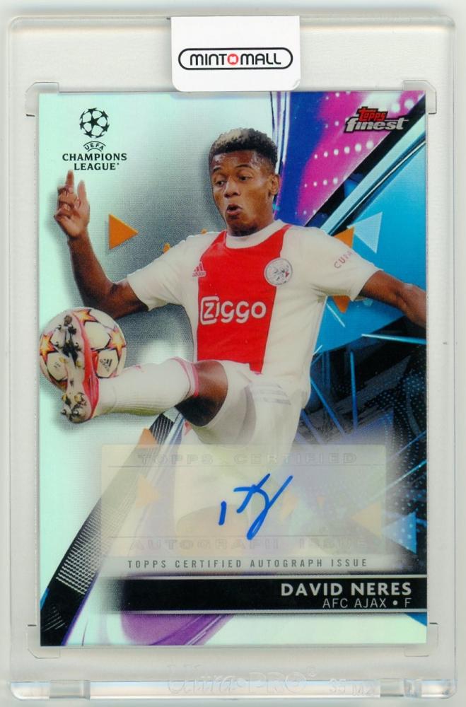 2021-22 Topps Finest UEFA Champions League David Neres autograph card AFC Ajax model BA-DN