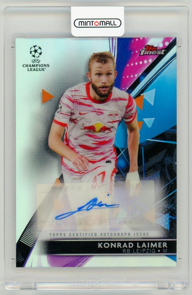 2021-22 Topps Finest UEFA Champions League Konrad Laimer Autograph card from RB Leipzig, model BA-KL
