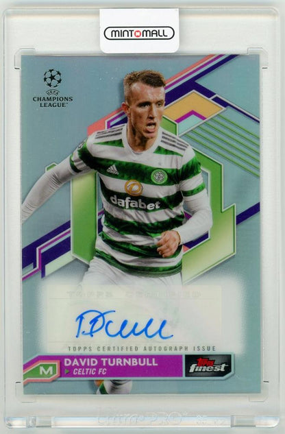 2022-23 Topps Finest UEFA Club Competitions David Turnbull Autograph card featuring Celtic FC player