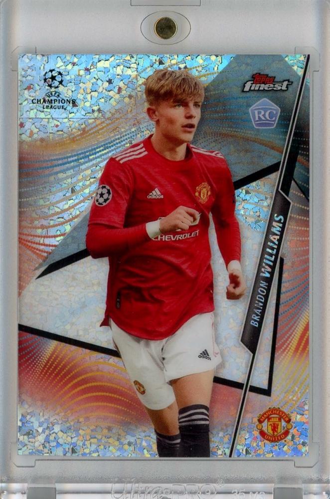 2020-21 Topps Finest UEFA Champions League Brandon Williams Speckle Refractors rookie card number 087 of 125