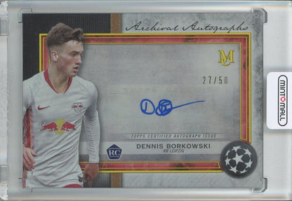 2020-21 Topps UEFA Champions League Museum Collection Dennis Borkowski Gold autograph card #AA-DB27/50