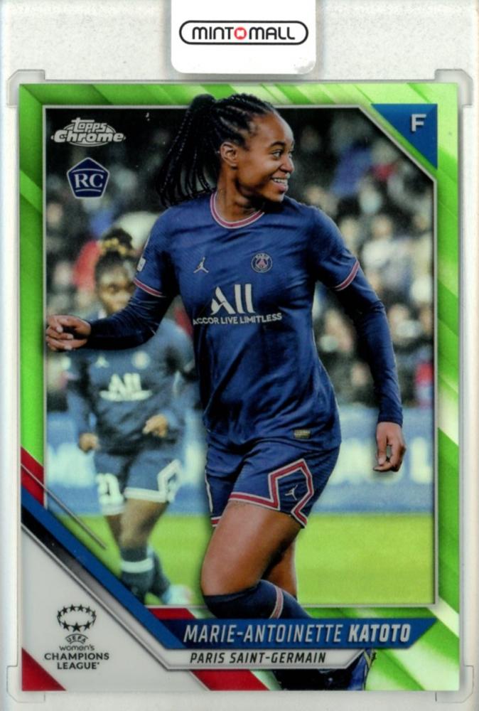 2021-22 Topps Chrome Women trading card with English-translated Japanese printing