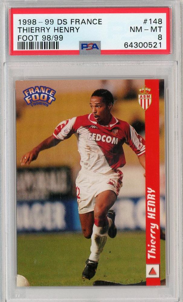 1998-99 DS Card Collections AS Monaco Thierry Henry Foot 98/99 PSA 8 rookie card