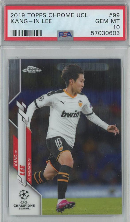 2019 Topps Chrome UCL Kang-In Lee #99PSA10 Valencia CF graded PSA10 trading card