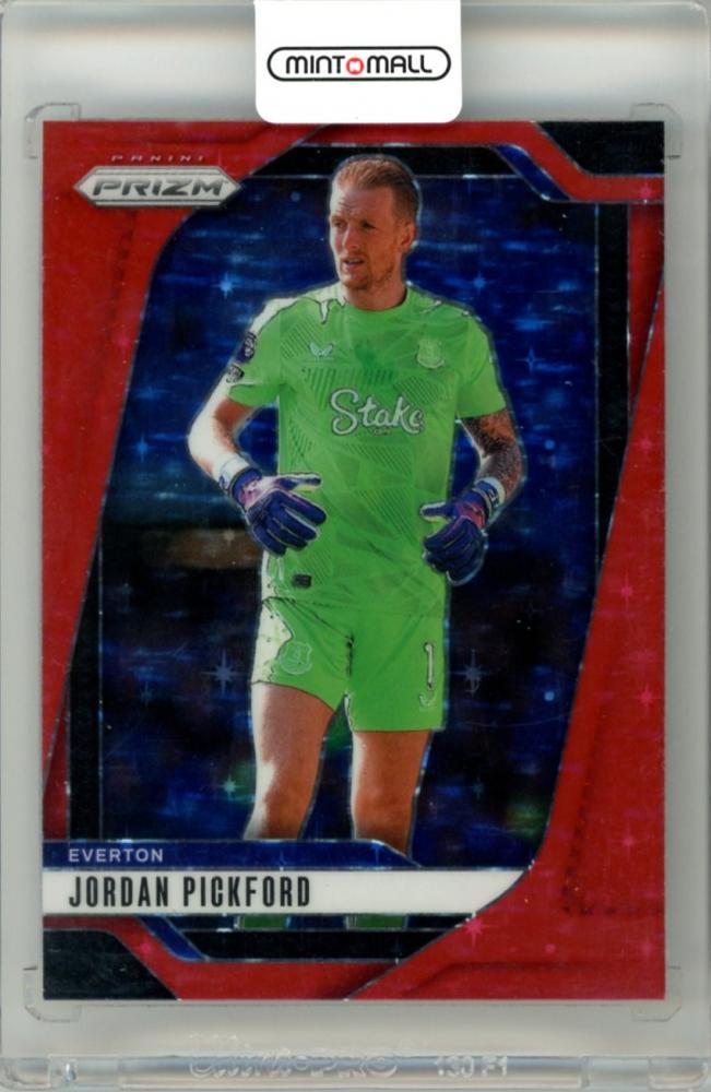 2024-25 Panini Prizm Premier League Soccer card Jordan Pickford #233 Red Stars Everton