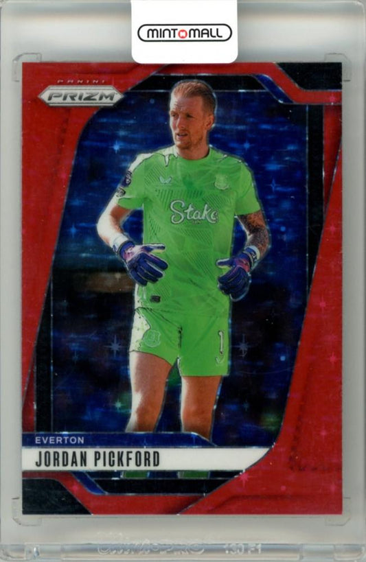2024-25 Panini Prizm Premier League Soccer card Jordan Pickford #233 Red Stars Everton