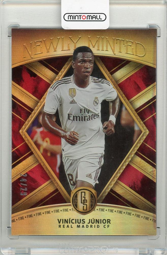 2019-20 Panini Gold Standard Vinicius Junior trading card numbered 24 of 29 from Real Madrid