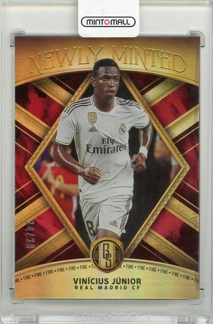 2019-20 Panini Gold Standard Vinicius Junior trading card numbered 24 of 29 from Real Madrid