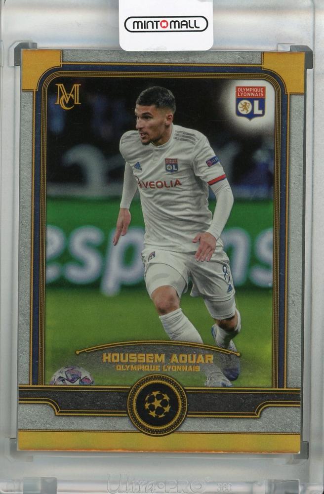 2019-20 Topps Museum Collection UEFA Champions League Olympique Lyonnais Houssem Aouar Base Copper Parallel card 52 of 99