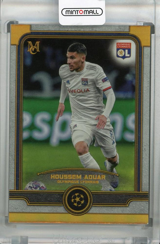 2019-20 Topps Museum Collection UEFA Champions League Olympique Lyonnais Houssem Aouar Base Copper Parallel card 52 of 99