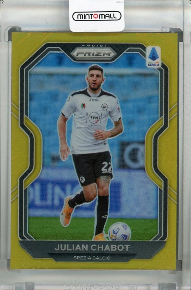 2020-21 Panini Chronicles Spezia Calcio Julian Chabot Prizm Serie A Gold parallel trading card number 05 of 10