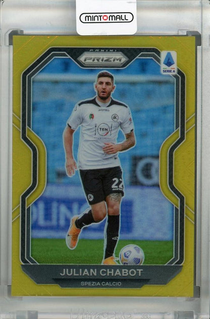 2020-21 Panini Chronicles Spezia Calcio Julian Chabot Prizm Serie A Gold parallel trading card number 05 of 10
