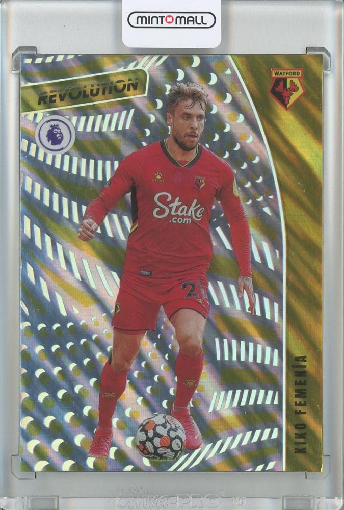 2021-22 Panini Revolution Premier League soccer trading card of Kiko Femenia Watford FC Lava #707/10