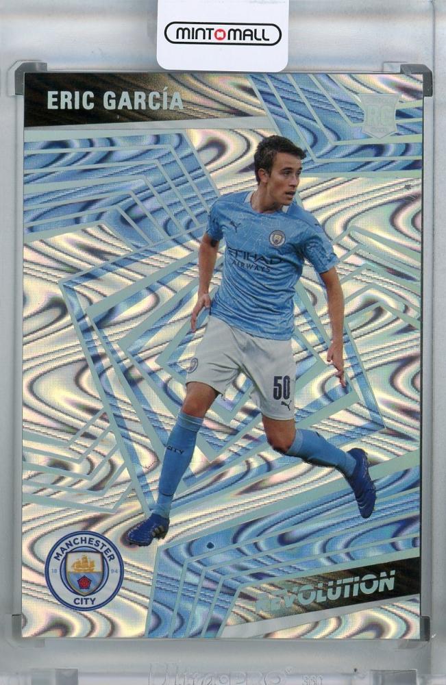 2020-21 Panini Revolution Premier League Manchester City Eric Garcia base rookie vortex card number 01 out of 10