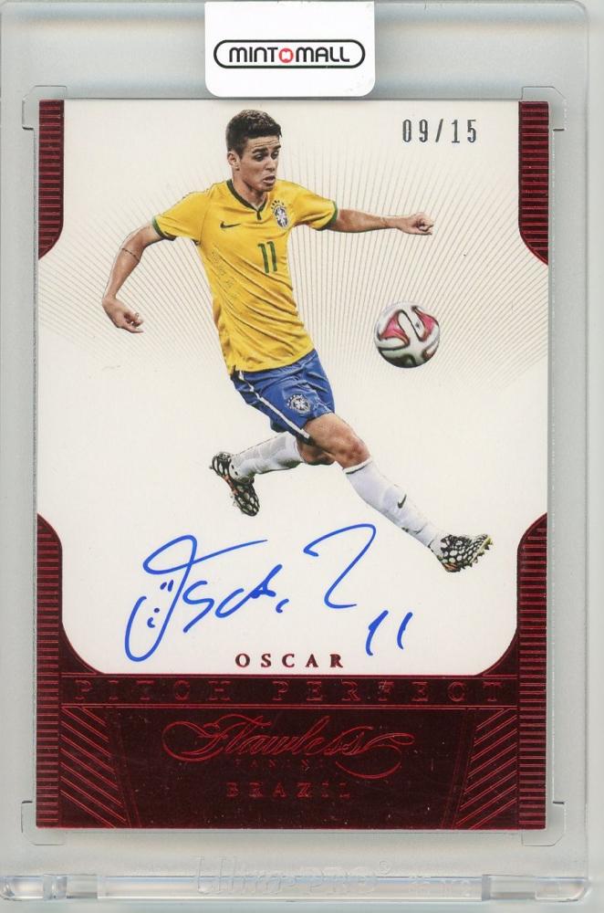 2016 Panini Flawless Oscar Pitch Perfect Signatures Ruby Parallel card serial numbered 9 of 15 from Brazil