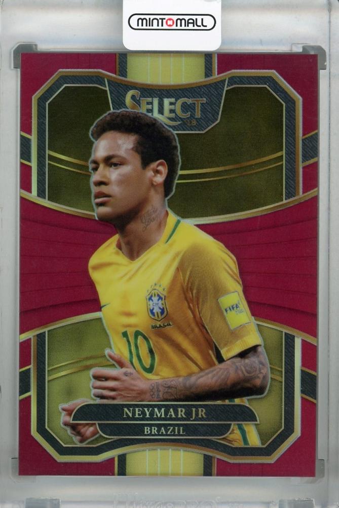 2017-18 Panini Select Neymar Jr. Brazil Terrace Base Maroon parallel card numbered 174 out of 199
