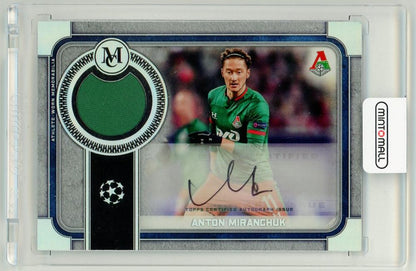 2019-20 TOPPS Museum Collection UEFA Champions League Anton Miranchuk autograph jersey #46/91 FC Lokomotiv Moskva