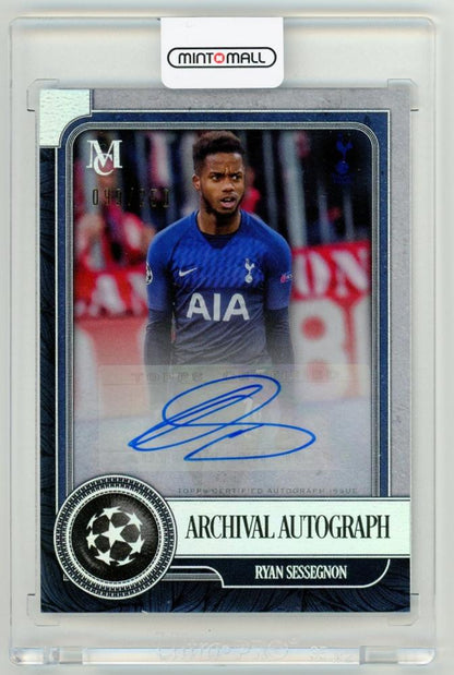2019-20 TOPPS Museum Collection UEFA Champions League Ryan Sessegnon Archival Autographs card 99 of 250 Tottenham Hotspur