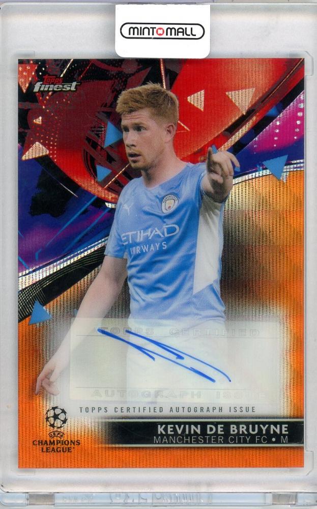 2021-22 TOPPS Finest Kevin De Bruyne autograph card serial #16 out of 25 for Manchester City