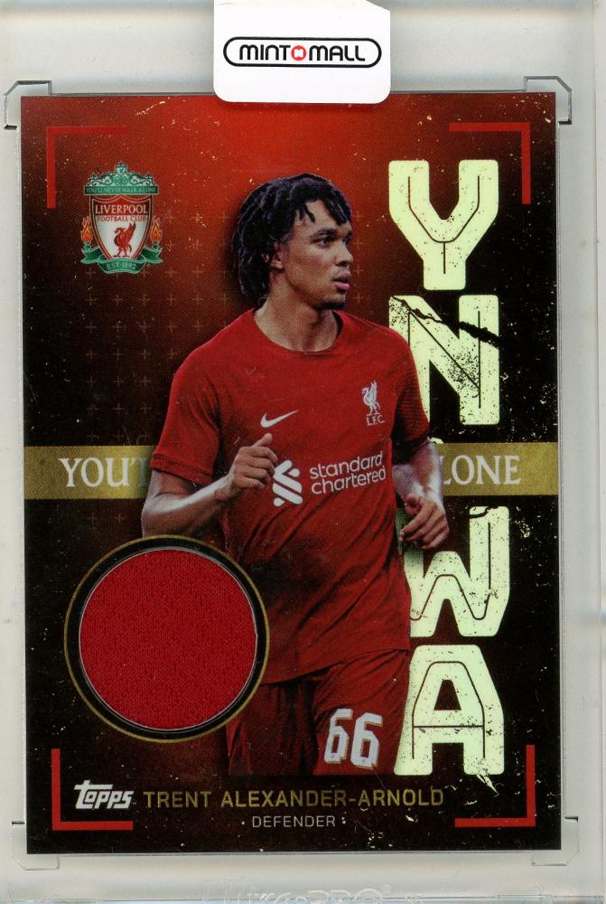 2022-23 Topps Liverpool FC Team Set trading card featuring Trent Alexander-Arnold Jersey