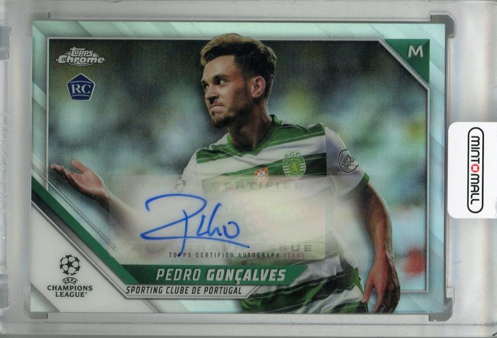 2021-22 Topps Chrome UEFA Champions League Pedro Goncalves Sporting Clube De Portugal Chrome Autographs rookie card